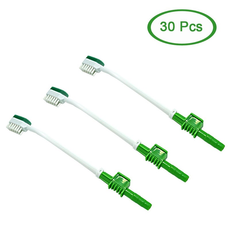 MUNKCARE Elderly Oral Cleaning Disposable Suction Swab Toothbrush Head of Green (BOX of 30pcs) - Image 2